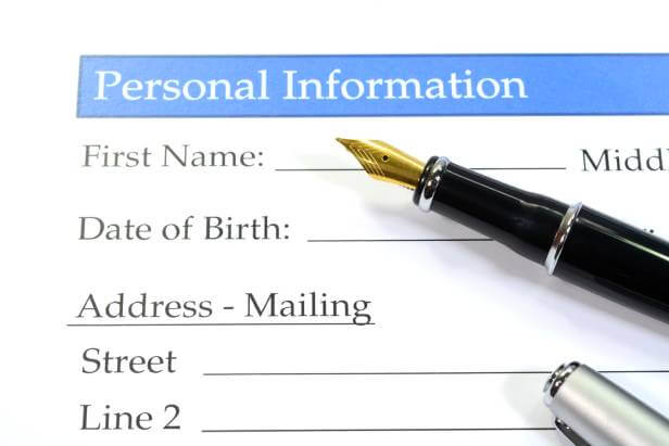 Fraudulent disaster aid application asking for personal information to steal personal identity.